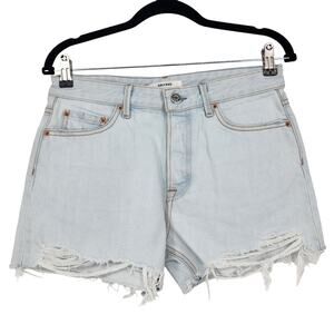 GRLFRND Denim Cut Off High Rise Light Wash Helena Shorts On The Horizon Size 26